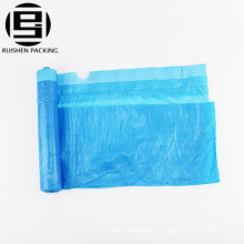 Foldable polyester garbage bags with string handle